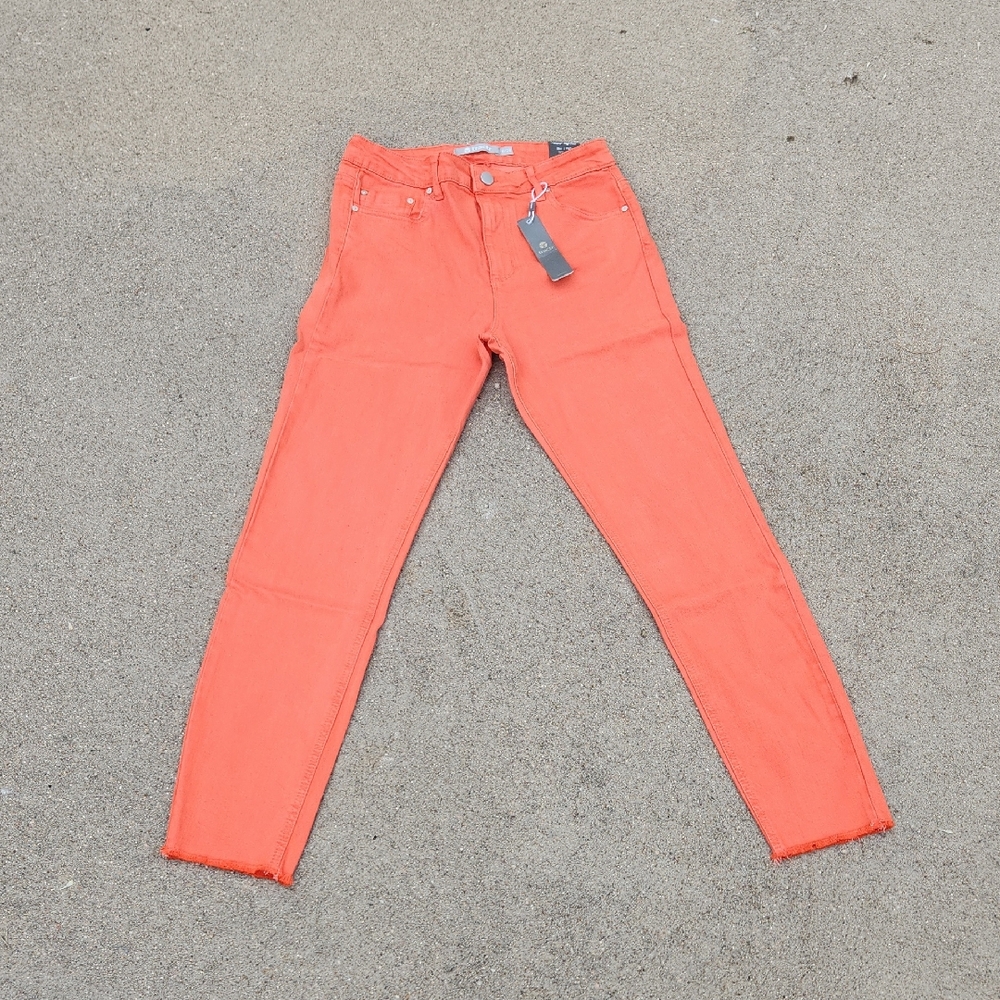 Tractr Orange Skinny Jeans Vibrant Style